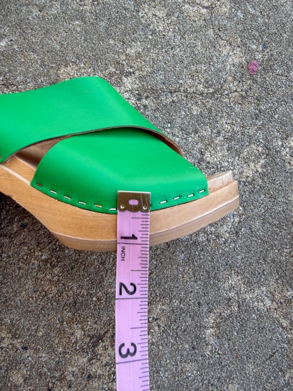 Sabot YouYou Green Leather Mules Clogs Designer Platform Heels Women’s EU 36 - Picture 14 of 16